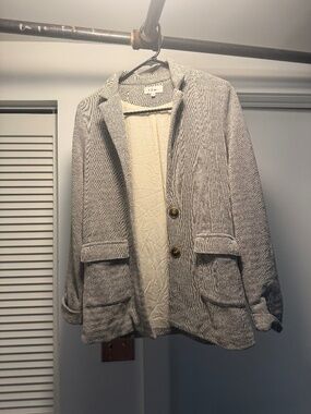Bohme Gray Blazer with Button Detail